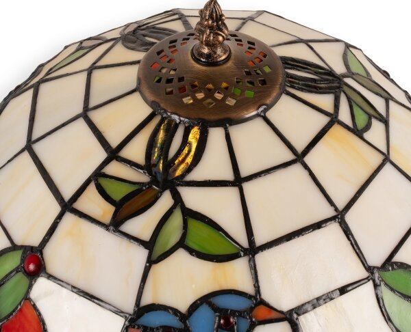 Brilagi - Lampă de masă Tiffany din vitralii JUNGLE 1xE27/60W/230V + 1xE14/40W