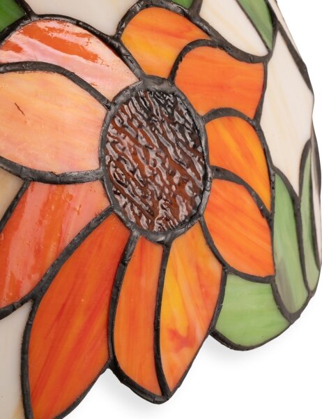 Brilagi - Lampă de masă Tiffany SUNFLOWER cu vitralii 1xE27/60W/230V