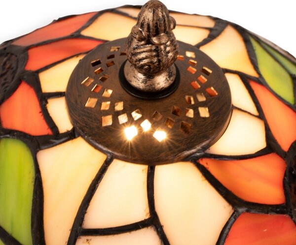 Brilagi - Lampă de masă Tiffany cu abajur din vitralii SUNFLOWER 1xE27/60W/230V