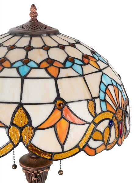 Brilagi - Lampă de podea Tiffany MIRABELLA, abajur din vitralii, 2xE27/60W/230V