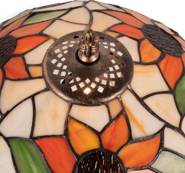 Brilagi - Lampă de masă Tiffany din vitralii SUNFLOWER 1xE27/60W/230V