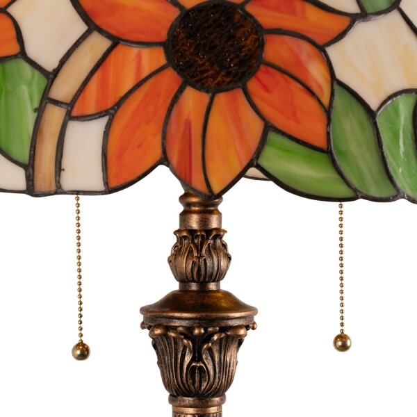 Brilagi - Lampă de podea Tiffany cu vitralii SUNFLOWER 2xE27/60W/230V