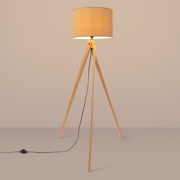Sollux SL.1905 - Lampă de podea NATT 1xE27/15W/230V taupe