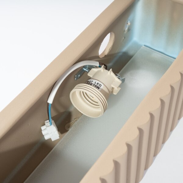 Sollux SL.1887 - Aplica de perete RIGATA 1xE27/15W/230V ceramică/taupe