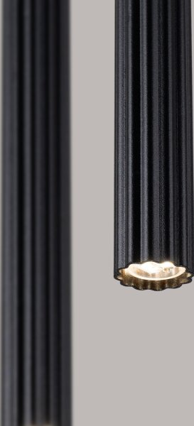 Sollux SL.1867 - Lustră suspendată pe cablu ARCHE, 2x soclu G9, 8 W, 230 V, neagră