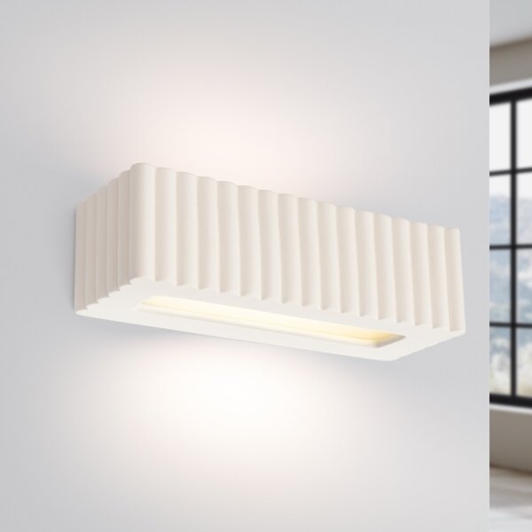 Sollux SL.1885 - Aplica de perete RIGATA 1xE27/15W/230V ceramică/alb