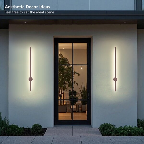 Brilagi AURA - Aplică LED de exterior pentru perete, 12W/230V, 3000K, IP54, 65 cm, maro, CRI 90