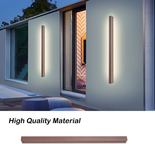 Brilagi-LED Aplică de perete pentru exterior LINEAR LED/22W/230V 3000K IP65 100 cm maro CRI 90