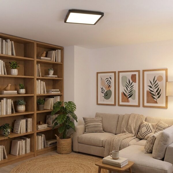 Brilagi - Plafonieră LED ESTELA SQUARE LED/24W/230V 31x31 cm neagră