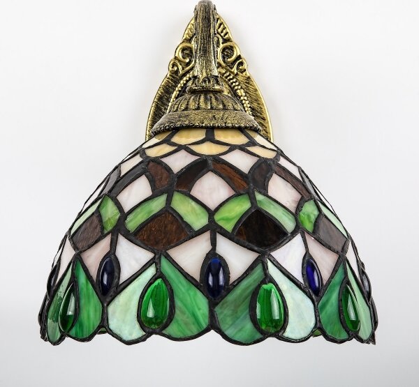 Brilagi - Lampă de perete Tiffany cu vitralii MARGARET, 1xE27/40W/230V