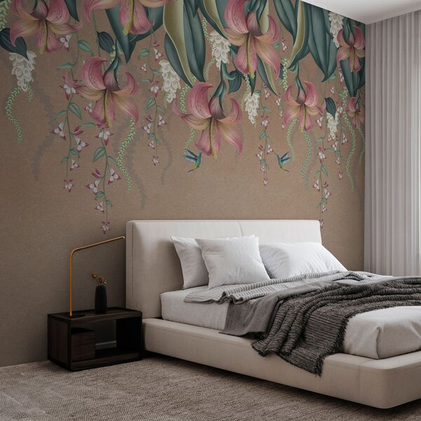 Fototapet Un model floral plin de viață, cu accente delicate, Fototapet natură, Fototapet populare, w01523 - Tapeko.ro