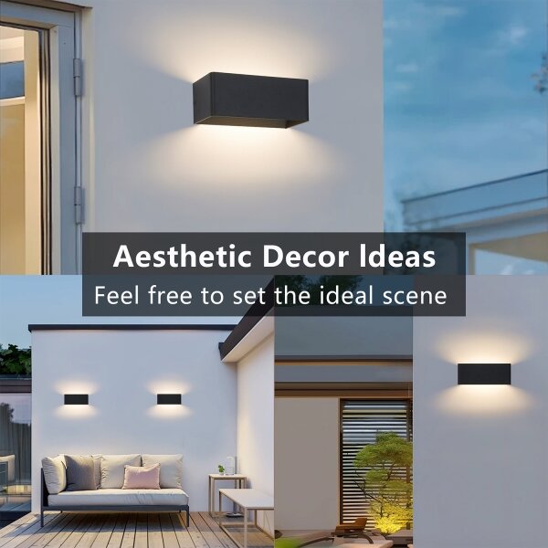 Brilagi - Aplică LED de perete pentru exterior DONNANI LED/7W/230V 20 cm neagră IP44