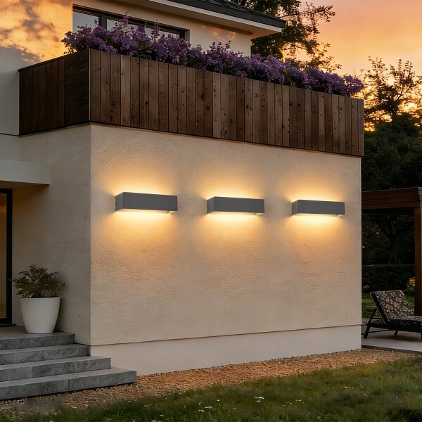Brilagi - Aplică de exterior DONNANI LED, 12W, 230V, 30 cm, antracit, IP44