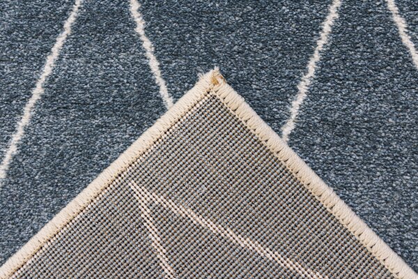 Covor Scandinav 18002-119, Marime 120 x 170 cm, Albastru, Inaltime Fir 8 mm, Antialergic, Polipropilena, Living, Dormitor, Sufragerie, Birou 120 x 170