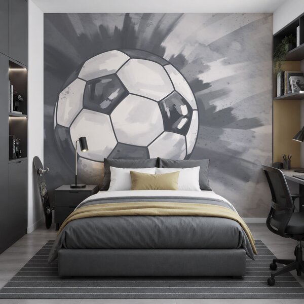 Fototapet Mingea de fotbal în aer, Fototapet fotbal, Fototapet populare, t00940 - Tapeko.ro