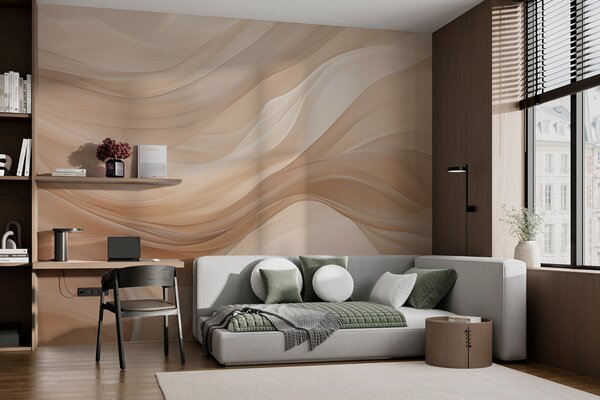 Tapet Fundal bej delicat, Fototapet 3D, Fotomurale 3D Forme geometrice, w01641 : Uwalls.ro