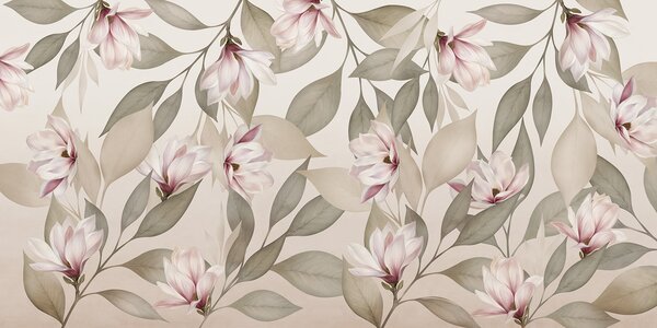 Fototapet Flori delicate în nuanțe pastelate delicate, Fototapet flori, Fototapet populare, t00960 - Tapeko.ro