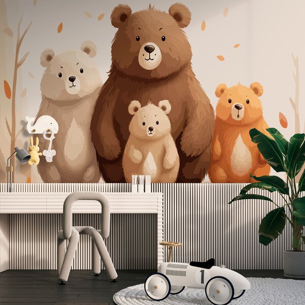 Fototapet Grup de urși care stau împreună, Fototapet natură, Fototapet populare, w01741 - Tapeko.ro