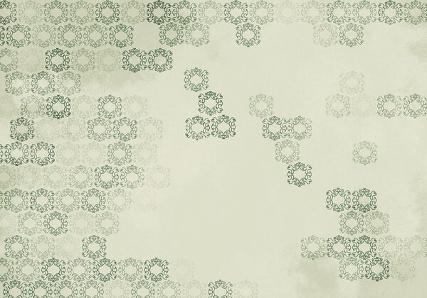 Fototapet Fundal alb cu un motiv în negru și verde, Fototapet abstracte, Fototapet populare, t00974v5 - Tapeko.ro