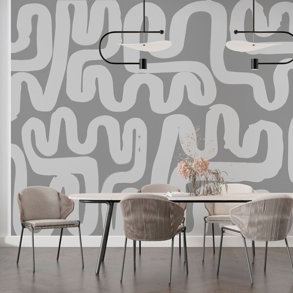 Tapet Linii de lichidare gri, Fototapet Modern, w01686v2 : Uwalls.ro