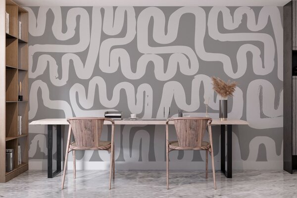 Tapet Linii de lichidare gri, Fototapet Modern, w01686v2 : Uwalls.ro