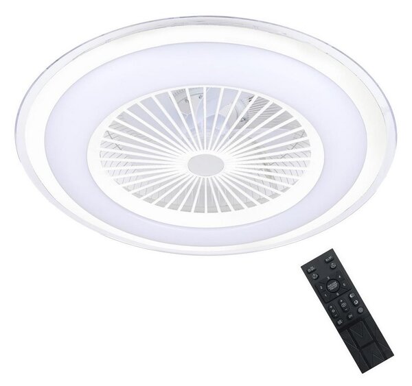 Plafonieră LED dimabilă cu ventilator Brilagi RONDA LED/48W/230V alb + telecomandă