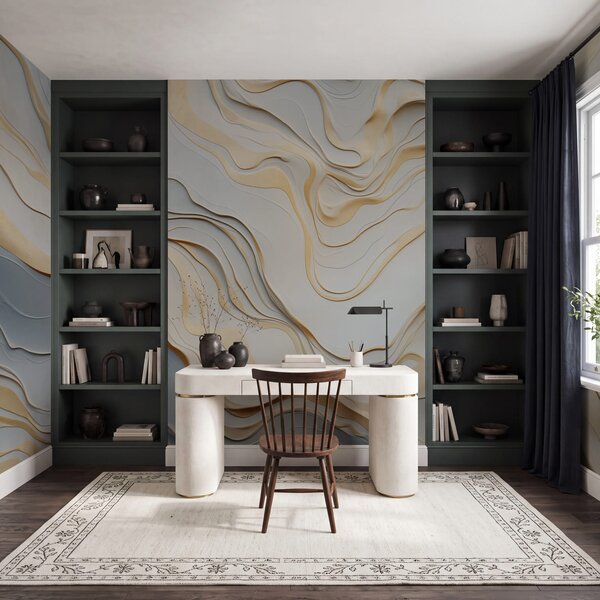 Fototapet Wall mural Abstract waves of light tones, Fototapet abstracte, Fototapet populare, w04255 - Tapeko.ro