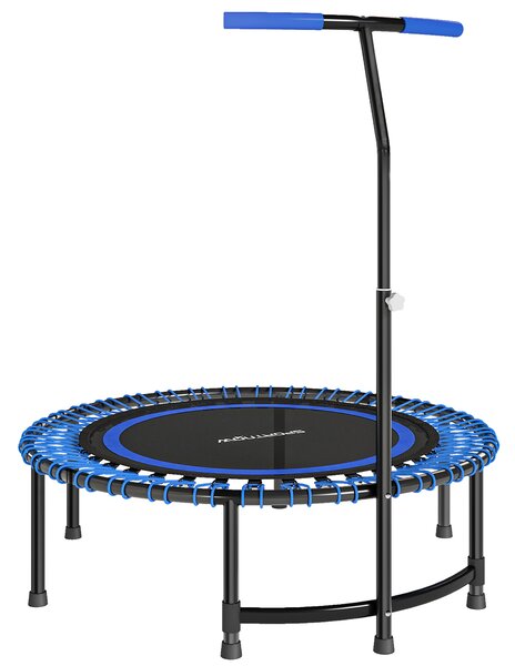 SPORTNOW Trambulină Fitness Ø114cm cu Mâner Reglabil 5 Poziții Capacitate 150kg Albastru | Aosom Romania