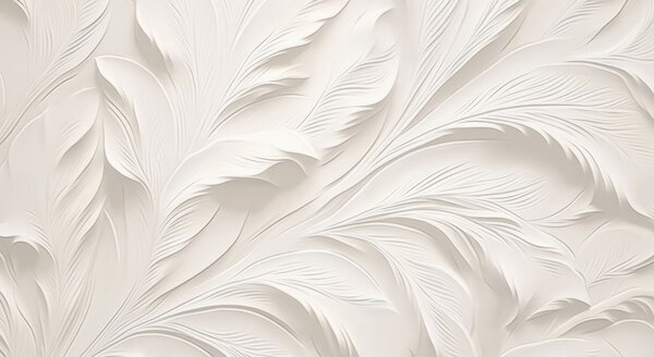 Fototapet Motiv cu pene albe pe un fundal alb, Fototapet abstracte, Fototapet populare, w04749 - Tapeko.ro