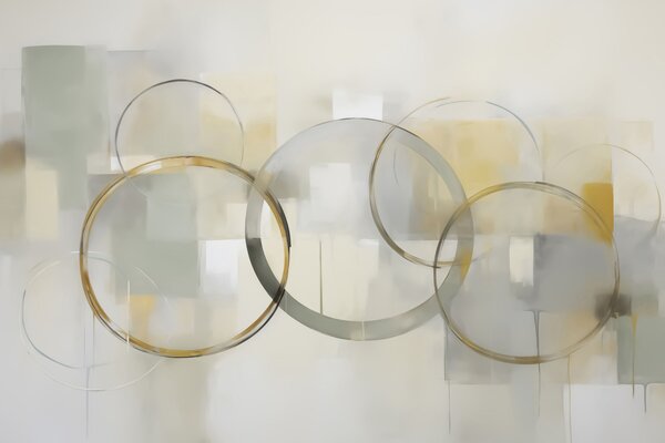 Fototapet Grup de cercuri aliniate, Fototapet abstracte, Fototapet populare, w05100 - Tapeko.ro