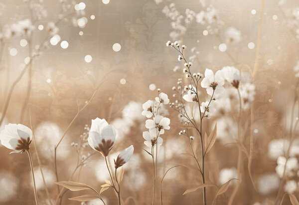 Fototapet Petalele delicate strălucesc în lumina blândă a soarelui, Fototapet flori, Fototapet populare, w09135 - Tapeko.ro