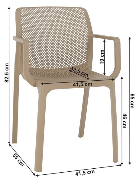 KONDELA Scaun stivuibil, gri-maro / plastic, FRENIA
