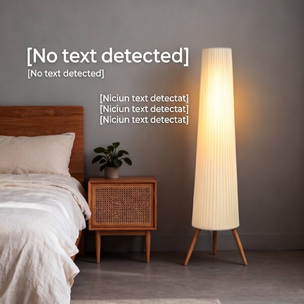 Lampă de podea HOMCOM cu trepied, întrerupător de picior și luminozitate reglabilă, 46x46x153 cm, albă | Aosom Romania