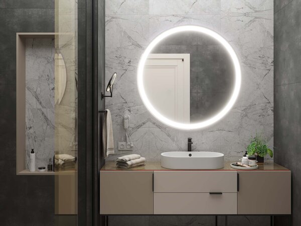 Oglindă LED rotundă C1 premium