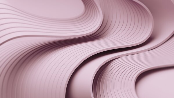 Fototapet Linii ondulate roz și alb, Fototapet geometric 3D, Fototapet populare, w01147v1 - Tapeko.ro