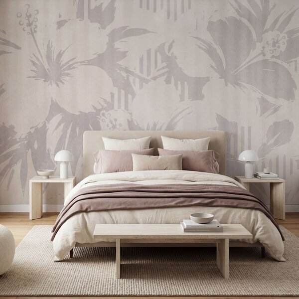 Fototapet - Motive florale delicate pentru spații liniștite, Fototapet flori, Fototapet populare, t00949 - Tapeko.ro