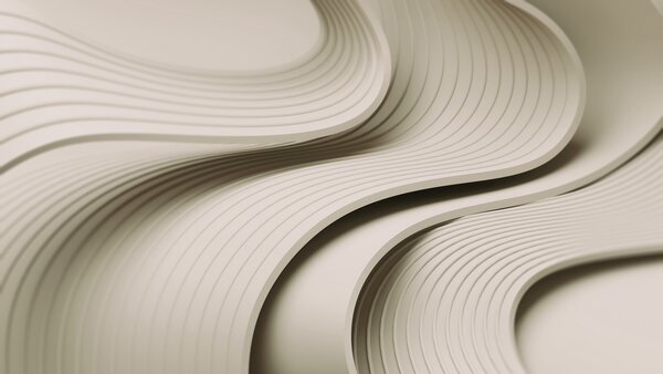 Fototapet Linii ondulate albe și gri, Fototapet geometric 3D, Fototapet populare, w01147v2 - Tapeko.ro