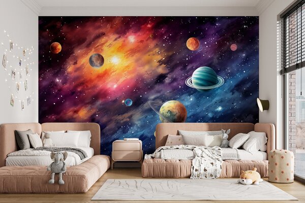 Fototapet Planete pe cer cu planete, Fototapet spațiu cosmic, Fototapet populare, w01798 - Tapeko.ro