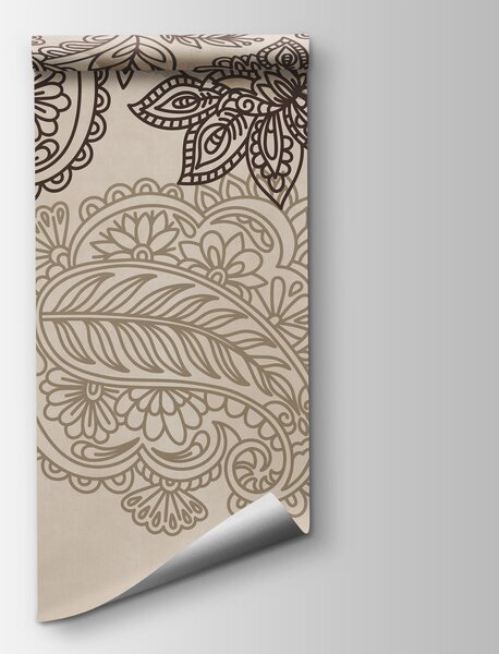 Fototapet Bordură cu motive paisley și flori, Fototapet designer, Fototapet populare, t00951v1 - Tapeko.ro