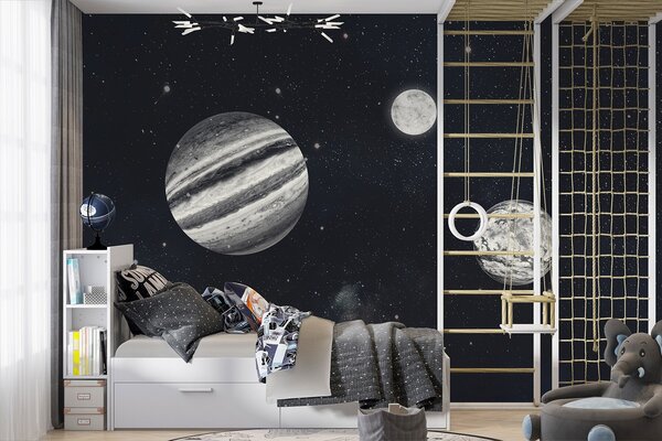 Fototapet Planete în spațiu cu stele, Fototapet spațiu cosmic, Fototapet populare, w01799 - Tapeko.ro