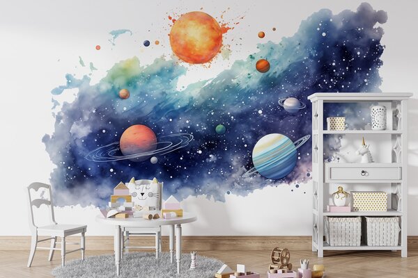 Fototapet Planete pe cer cu planete, Fototapet spațiu cosmic, Fototapet populare, w01803 - Tapeko.ro