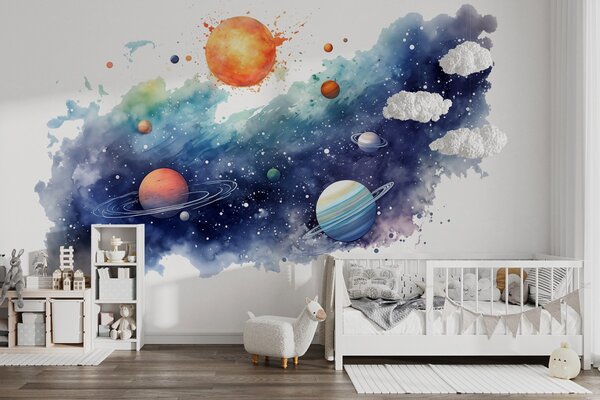 Fototapet Planete pe cer cu planete, Fototapet spațiu cosmic, Fototapet populare, w01803 - Tapeko.ro