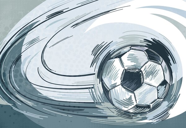 Fototapet Minge de fotbal prinsă într-o tornadă, Fototapet abstracte, Fototapet populare, t00954v1 - Tapeko.ro