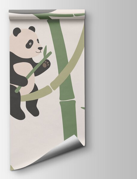 Fototapet Grup de panda pe bambus, Fototapet animale, Fototapet populare, t00963v2 - Tapeko.ro