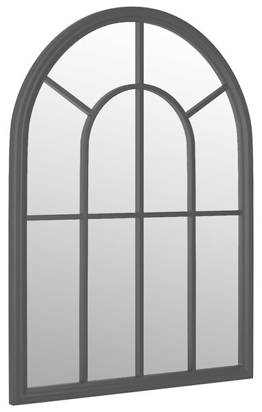 Oglindă de grădină, negru, 60x45 cm, fier, pentru uz exterior