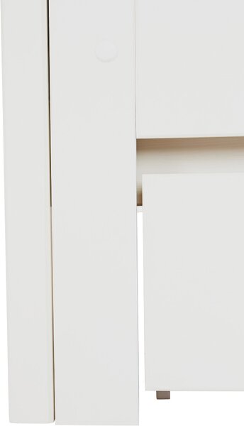 Pat Erik extensibil alb 90/200 cm, lemn masiv