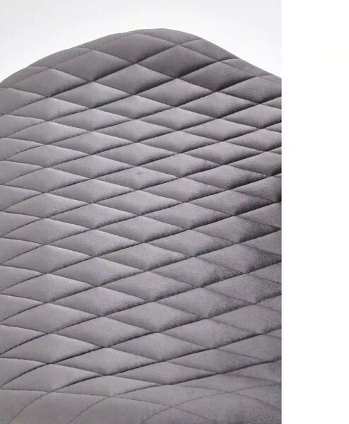 Scaun K569, gri - HLR 21, stofa catifelata/otel, 47x54x84 cm