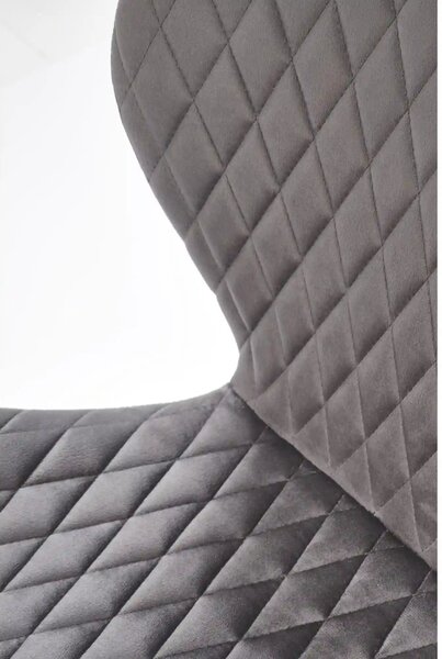Scaun K569, gri - HLR 21, stofa catifelata/otel, 47x54x84 cm