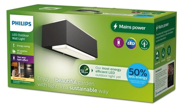 Aplică LED de exterior Philips STRATOSPHERE LED/3,8W/230V 2700K IP44
