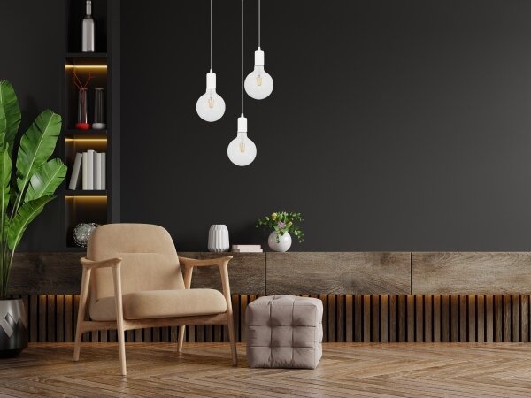 Lustră pe cablu MIROS 3xE27/60W/230V rotundă albă